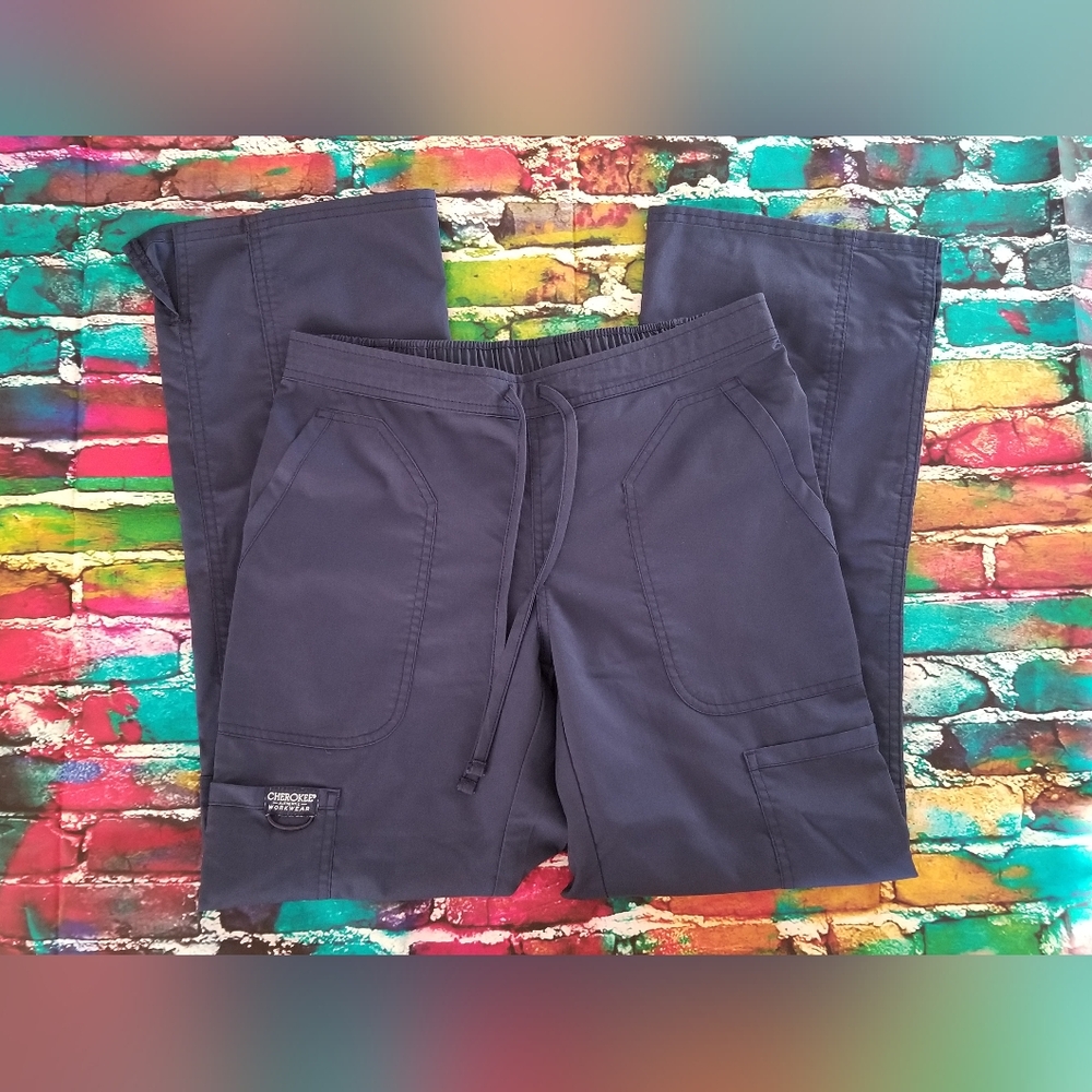 Cherokee - Women's, Scrub bottoms, XS (Petite), Navy blue